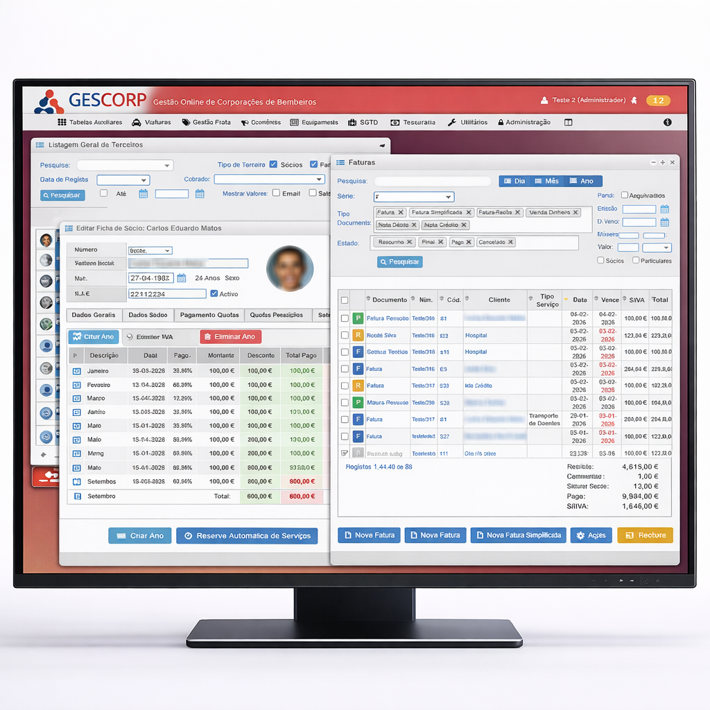 Sócios e faturação